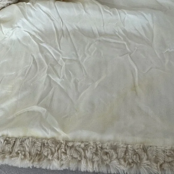 Vintage Sarah-Jane Blonde Faux Fur Snap Front Swing Jacket Size 12 - Picture 10 of 14